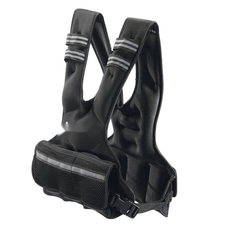 Painoliivi musta neopreeninen säädettävä 5–9,1 kg 6 painopussia juoksuun