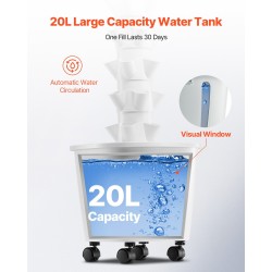 Vesiviljelytorni kuusi kerrosta kolmekymmentä kasvupaikkaa kahdenkymmenen litran säiliö polypropeeni ja ABS-muovi