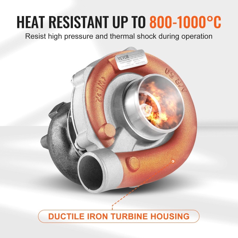 Turboahtimen korvaava yksikkö valurautakotelolla lämpöä kestävä siipipyörä 1,5–4,0 l moottoreille