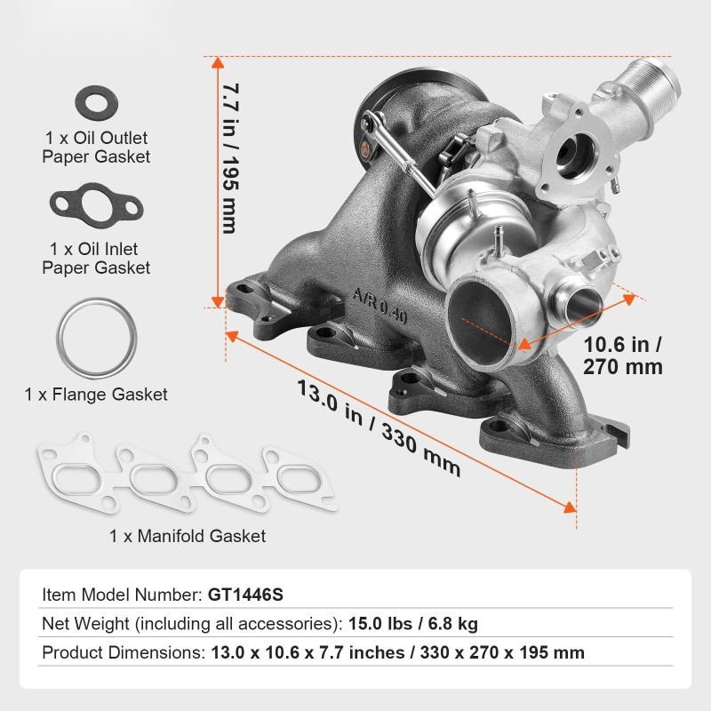 Turboahtin 1.4L bensiinimoottoriin tiivistesarja luja valurautarunko Cruze Sonic Trax Buick Encore