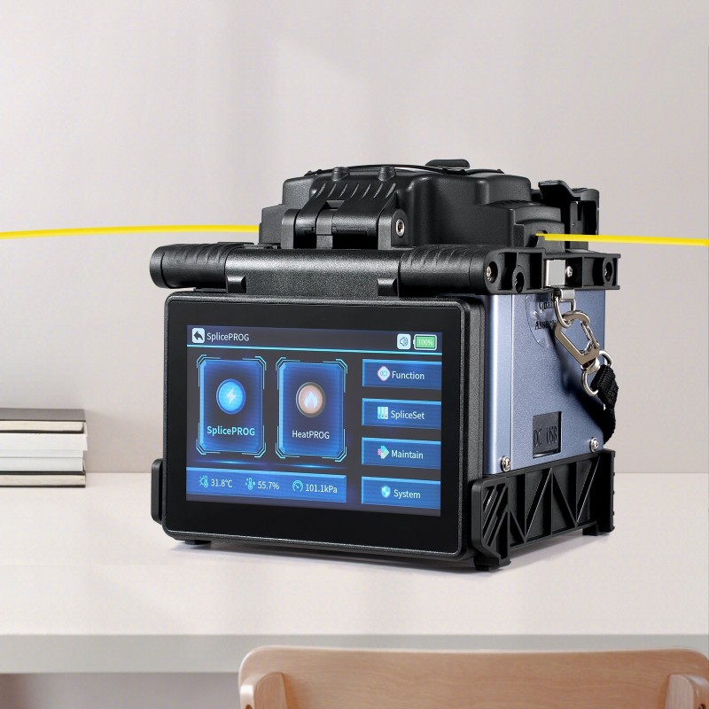 Kuituhitsain ydinkohdistus kuusi moottoria 5-tuumainen kosketusnäyttö kolmitoiminen kuitupidin 7800 mAh akku