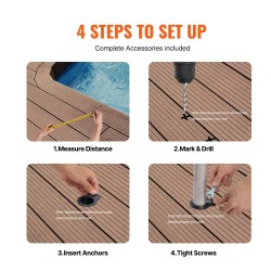 Uima-altaan kaide ruostumattomasta teräksestä valmiiksi koottu kolmiportaisella sinisellä otteella