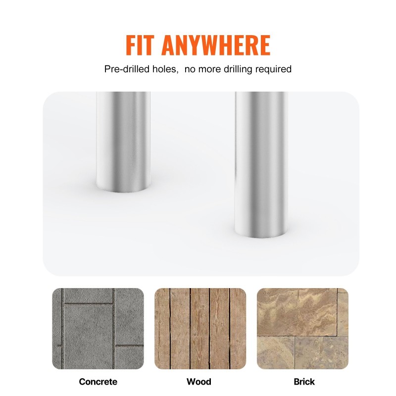 Uima-altaan kaide ruostumattomasta teräksestä valmiiksi koottu kolmiportaisella sinisellä otteella