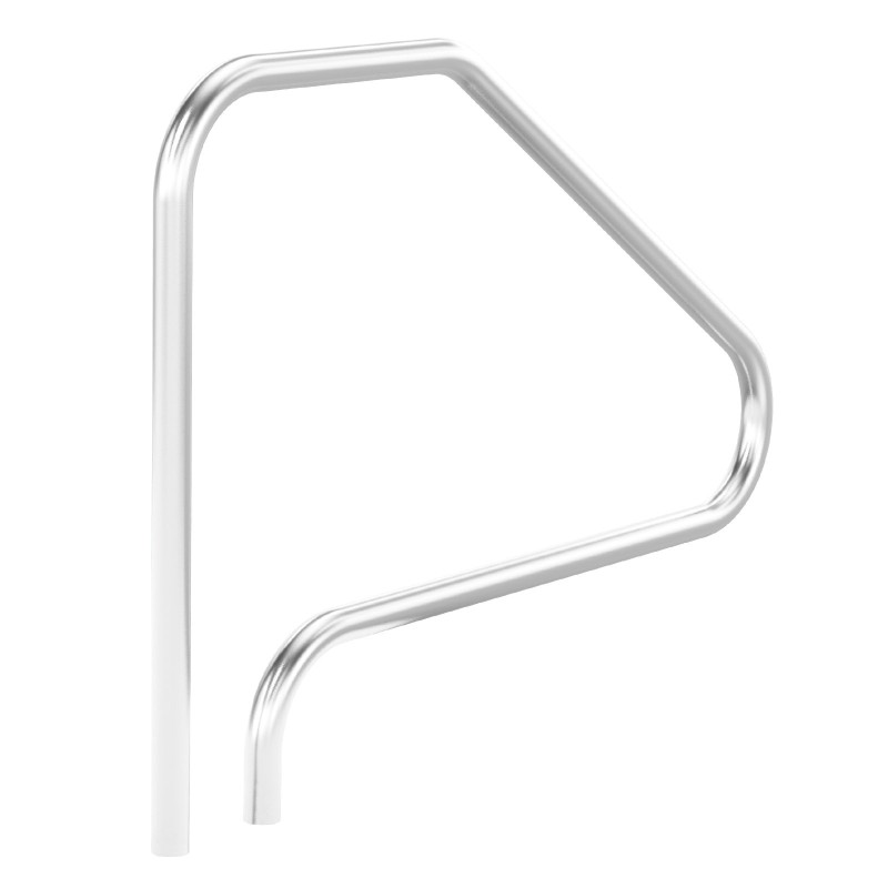 Uima-altaan kaide ruostumattomasta teräksestä valmiiksi koottu kolmiportaisella sinisellä otteella