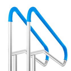 Uima-altaan kaide ruostumattomasta teräksestä 2 kpl 1395x810x100 mm