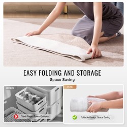 Säilytyskori puuvillanyöristä punottu 67 l 508x508x330 mm 40% polyesteripuuvilla 60% kuitukangas