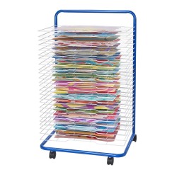 Taideteosten kuivausteline hiiliteräsrunko 25 irrotettavaa hyllyä lukittavat pyörät