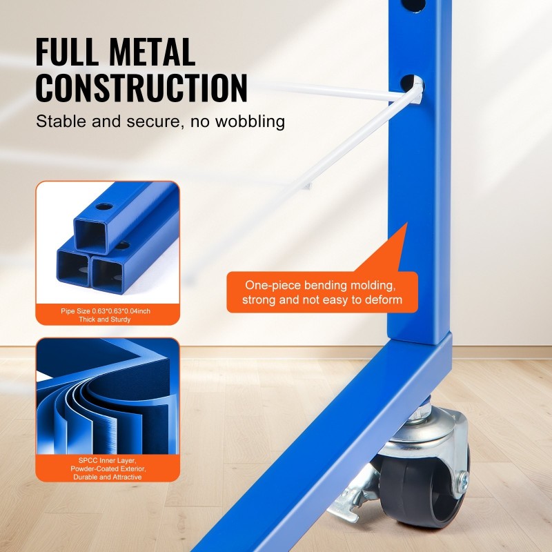 Taideteosten kuivausteline hiiliteräsrunko 25 irrotettavaa hyllyä lukittavat pyörät sopii A4 A3 A2-arkuille