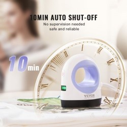 Pieni lämpöpuristin kompakti 3-tasoinen lämpötilansäätö automaattinen virrankatkaisu tekstiileille sinivalkoinen