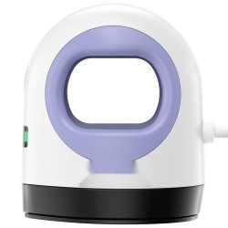 Pieni lämpöpuristin kompakti 3-tasoinen lämpötilansäätö automaattinen virrankatkaisu tekstiileille sinivalkoinen