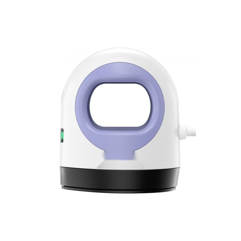 Pieni lämpöpuristin kompakti 3-tasoinen lämpötilansäätö automaattinen virrankatkaisu tekstiileille sinivalkoinen