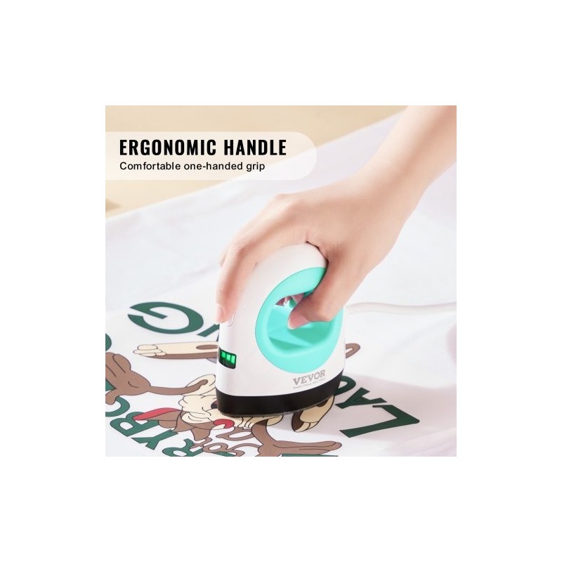 Mini kuumaprässi kompakti kolmitasoinen lämpötilansäätö automaattisammutus T-paitoihin lippiksiin lasinaluksiin vihreä valkoinen