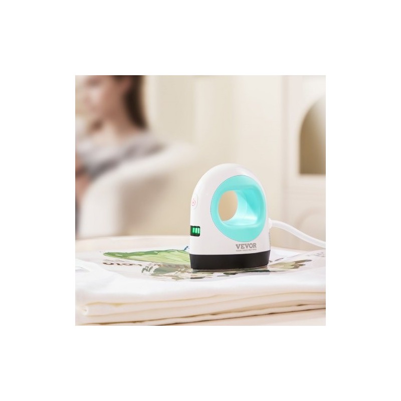 Mini kuumaprässi kompakti kolmitasoinen lämpötilansäätö automaattisammutus T-paitoihin lippiksiin lasinaluksiin vihreä valkoinen