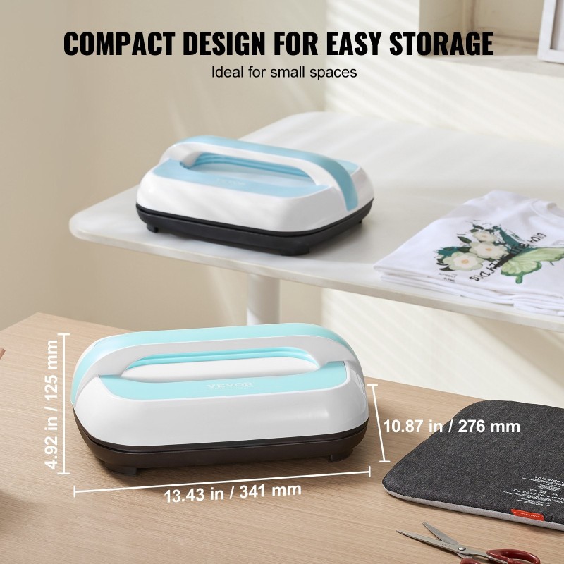 Kannettava lämpöprässilaite 12 x 10 tuumaa kaksoisputkinen tasainen lämmitys tarkka lämpötilansäätö