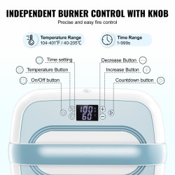 Siirrettävä lämpöprässi 12 x 10 tuumaa painevalettu alumiinilevy kaksiputkinen lämmitys