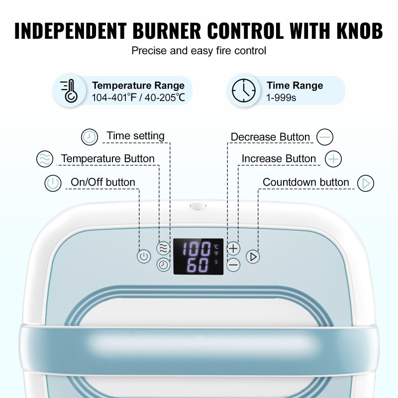Siirrettävä lämpöprässi 12 x 10 tuumaa painevalettu alumiinilevy kaksiputkinen lämmitys