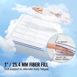 Sijauspatja kuitutäytteinen 25,4 mm 1524x2032 mm irrotettavalla pestävällä päällisellä