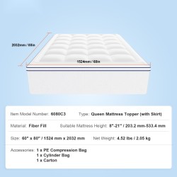 Sijauspatja kuitutäytteinen 25,4 mm 1524x2032 mm irrotettavalla pestävällä päällisellä