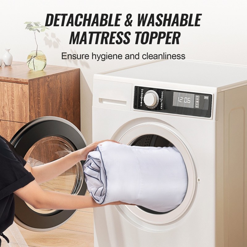 Patjansuojus muistivaahdolla ja kuitutäytteellä viilentävällä geelikerroksella 1524x2032 mm 76 mm