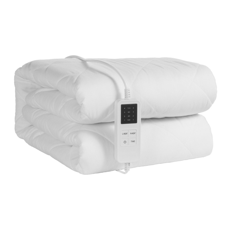 Sähkökäyttöinen lämpöpatja 195 x 165 cm 4 lämpötilaa ajastin harjattu kangas