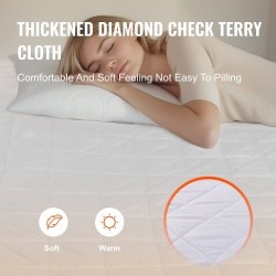 Sähkölämmitteinen patjansuoja harjattu kangas 150 x 160 cm neljä lämpötilaa ajastin