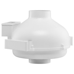 Kanavapuhallin radonpoistoon 98–114 mm ABS-kuori 190 CFM 2 liitintä hiljainen