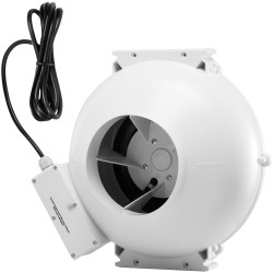 Radonpoistopuhallin ABS-kuori 98–114mm ilmavirta 380 CFM 2 liitintä sisä- ja ulkokäyttöön