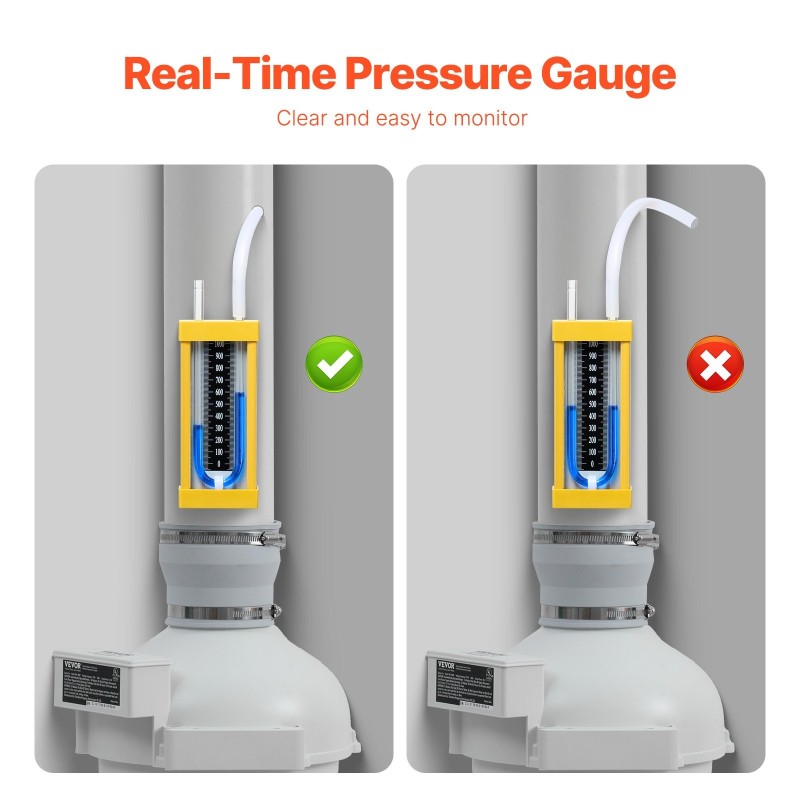 Radonpoistopuhallin asennussarja 4–4,5 tuuman liitännälle ABS-kotelo 190 CFM 47 dB 2 liitintä