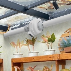 Radonpoistopuhaltimen asennussarja ABS-runko 148–114 mm, 380 CFM, 2 liitintä