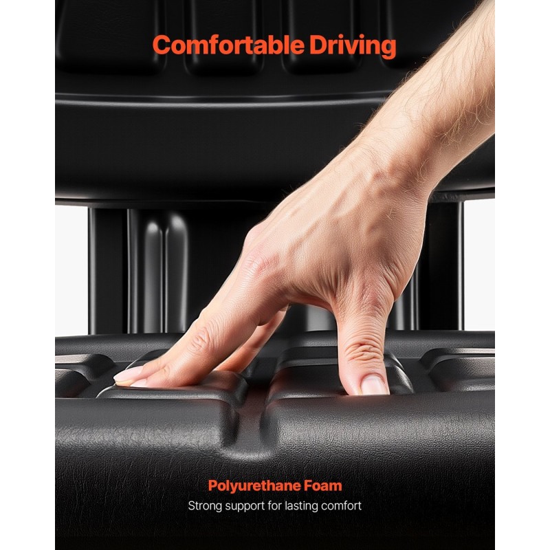 Jousitettu trukin ja traktorin istuin PVC-pinta kolmiasentoinen selkänoja 150 mm liukusäätö