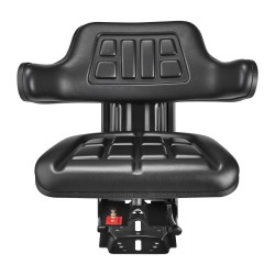 Jousitettu trukin ja traktorin istuin PVC-pinta kolmiasentoinen selkänoja 150 mm liukusäätö