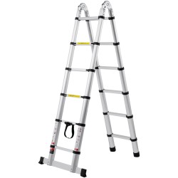 Teleskooppitikas alumiiniseos 3,8 m säädettävä A tai suoraksi avattava 170 kg kantokyky