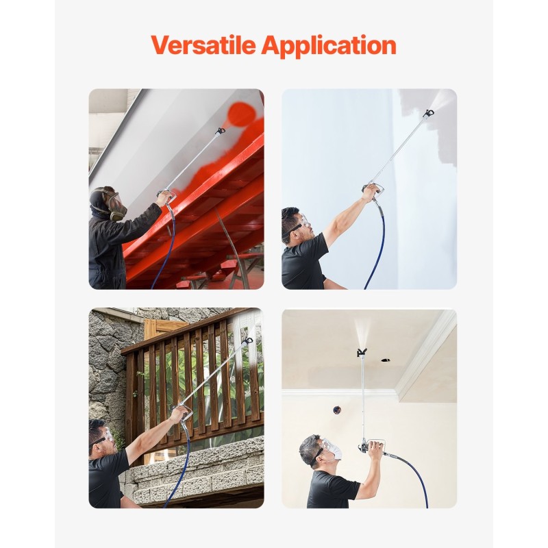 Ilmapaineeton maalisumutin ja letkusarja hiiliteräs alumiiniseos viisi suutinta suodattimet