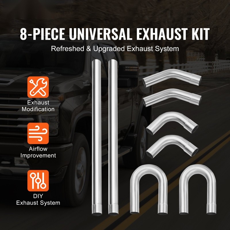 Pakoputkisarja sinkitty teräs 8-osainen yleismallinen suurihalkaisijainen liukuvilla liitoksilla