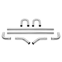 Pakoputkisarja 8 osaa sinkitty teräs 63 5 mm autoihin liukuliitoksilla