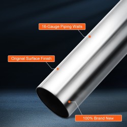 Pakoputkisarja 8 osaa sinkitty teräs 63,5 mm autoihin liukuliitoksilla