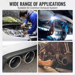 Pakoputkisarja 16-osainen korroosionkestävä sinkitty teräs suurihalkaisijaiset putket liukuvilla liitoksilla