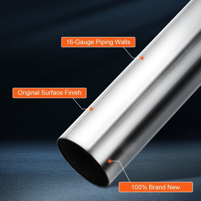 Pakoputkisetti 16-osainen galvanoitu teräs suurihalkaisijaiset putket sovitusliitoksilla