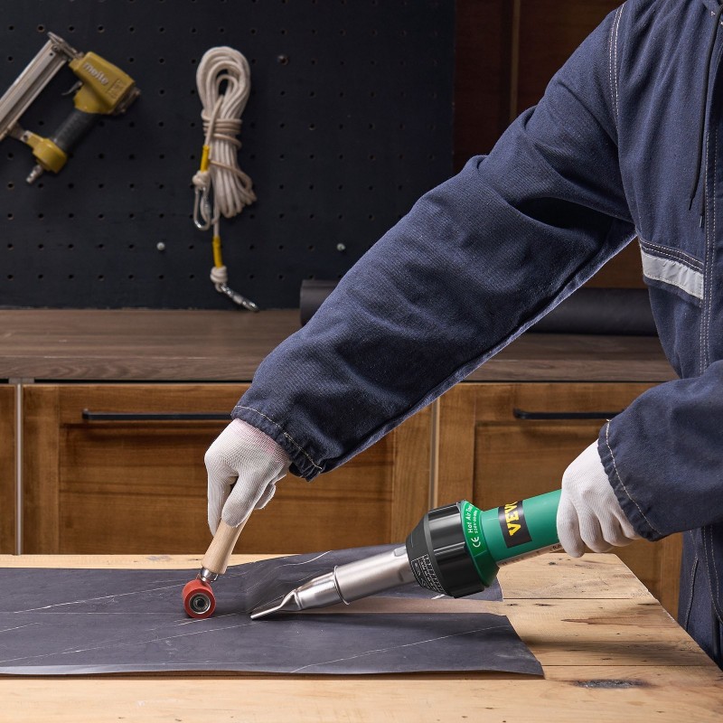 Kuumailmamuovihitsain tuhatkuusisataa wattia ruostumaton teräsholkki yhdeksänportainen lämpötilansäätö seitsemäntoista lisäosaa