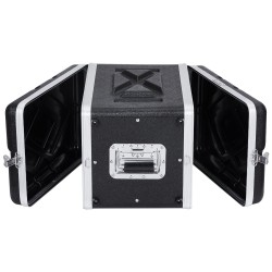 6U räkkikotelo ABS muovinen 317 5 mm syvyys kantokahvalla irrotettavilla paneeleilla