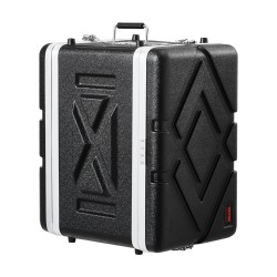 6U-räkkikotelo ABS-muovinen 317,5 mm syvyys kantokahvalla irrotettavilla paneeleilla