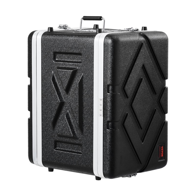 6U-räkkikotelo ABS-muovinen 317,5 mm syvyys kantokahvalla irrotettavilla paneeleilla