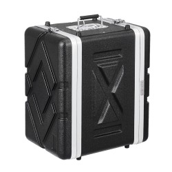 6U-räkkikotelo ABS-muovinen 317,5 mm syvyys kantokahvalla irrotettavilla paneeleilla