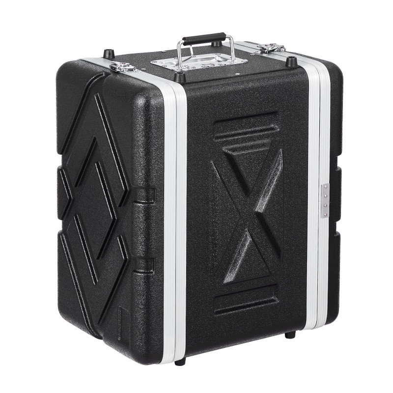 6U-räkkikotelo ABS-muovinen 317,5 mm syvyys kantokahvalla irrotettavilla paneeleilla