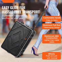 Räkkikotelo 5U ABS 480 mm syvyys kantokahvat perhoslukot