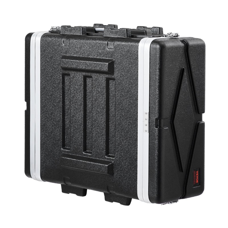 4U-räkkikotelo ABS-runko 488,95 mm syvä kantokahvalla pinottava perhoslukolla