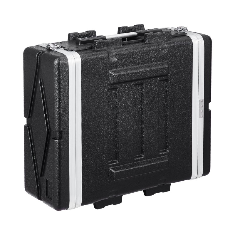 4U-räkkikotelo ABS-runko 488,95 mm syvä kantokahvalla pinottava perhoslukolla