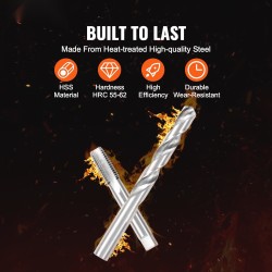 Kierrekorjaussarja 338 osaa HSS ja 304-ruostumaton teräs metriset M5–M12 tuumakoot 1/4–1/2