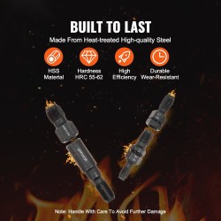 Kierteen korjaussarja 7-osainen metrinen hiiliteräs HRC45-55 sisäkierteiden korjaukseen