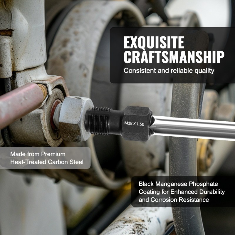 Kierteen korjaussarja 7-osainen metrinen hiiliteräs HRC45-55 sisäkierteiden korjaukseen